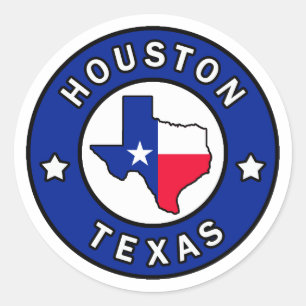 Houston Texas Classic Round Sticker