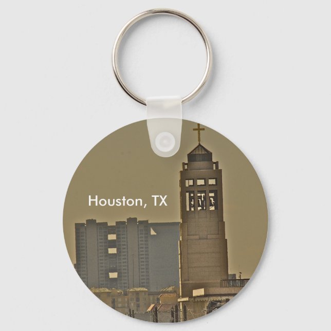 Houston Texas customizable keychain (Front)