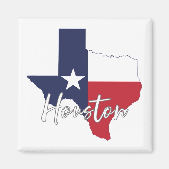 Houston, Texas Drapeau Magnet (Devant)