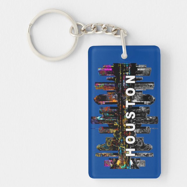 Houston, Texas in graffiti  Keychain (Front)