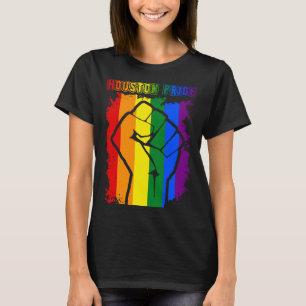 Houston Texas LGBT Pride Month LGBTQ Rainbow Flag T-Shirt