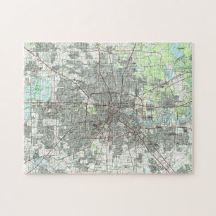Houston Texas Map (1992) Jigsaw Puzzle