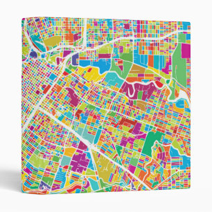 Houston, Texas Neon Map Binder