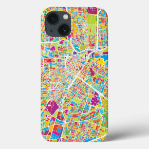 Houston, Texas Neon Map iPhone 13 Case
