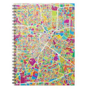 Houston, Texas   Neon Map Notebook