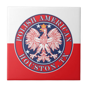 Houston Texas Polish American Eagle Tile