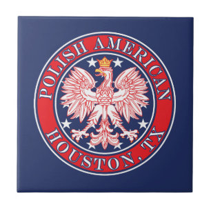 Houston Texas Polish American Eagle Tile