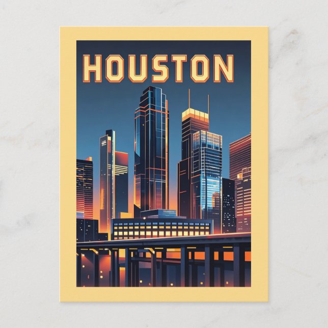 Houston Texas Postcard (Front)