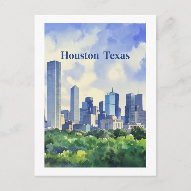 Houston Texas Postcard (Front)