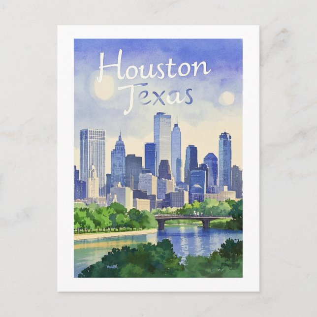 Houston Texas Postcard (Front)