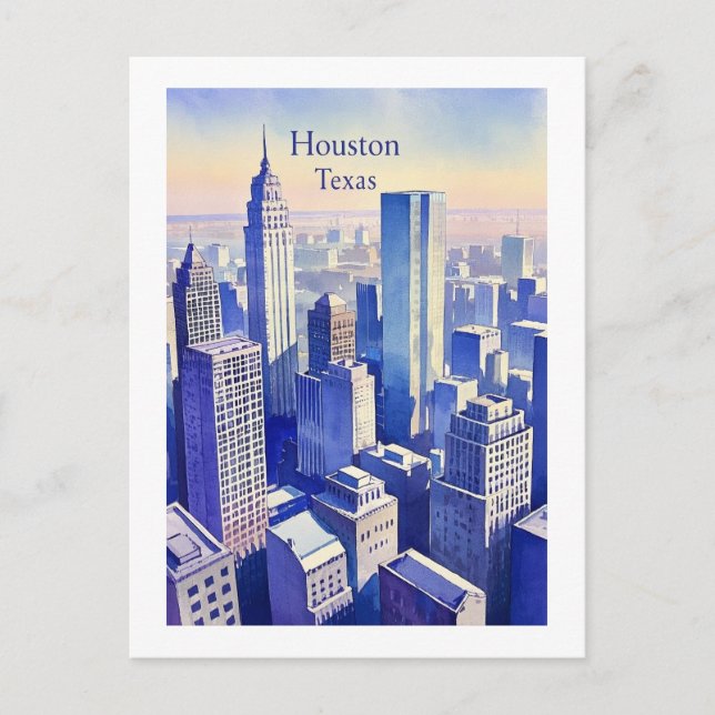 Houston Texas Postcard (Front)
