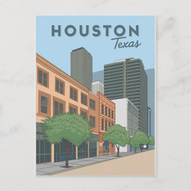 Houston Texas Postcard (Front)