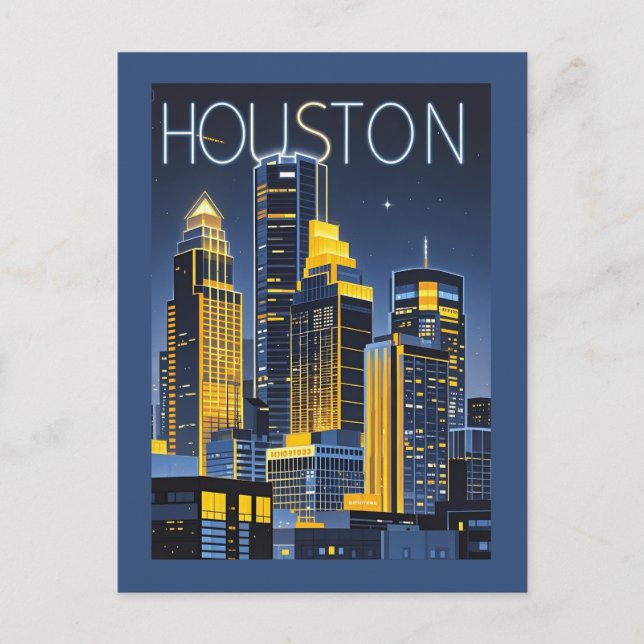 Houston Texas Postcard (Front)