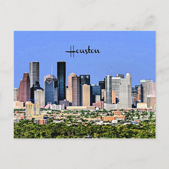 Houston, Texas scenic cityscape photo Postcard (Front)