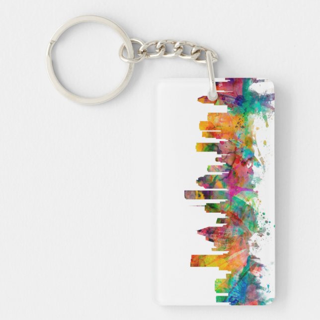 Houston Texas Skyline Keychain (Front)