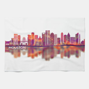 Houston Texas Skyline Kitchen Towel