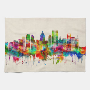 Houston Texas Skyline Kitchen Towel