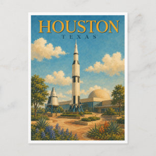 Houston Texas Space Centre GeoSaga Postcard