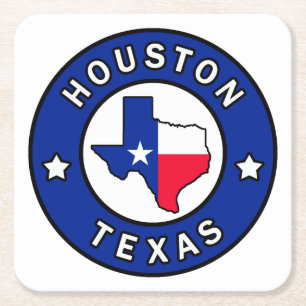 Houston Texas Square Paper Coaster
