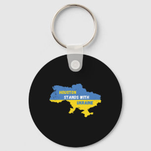 Houston Texas Stands With Ukraine  Keychain