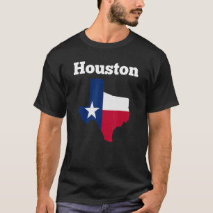 Houston Texas   Texas Graphic Tees Texas Flag Map