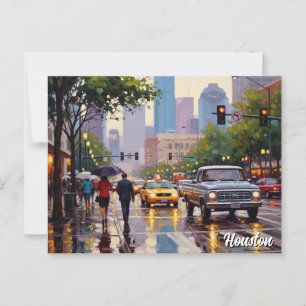 Houston Texas Travel Postcard
