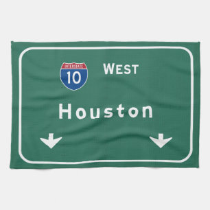Houston Texas tx Interstate Highway Freeway Road : Kitchen Towel