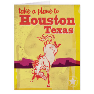 Houston, Texas Vintage Travel Poster