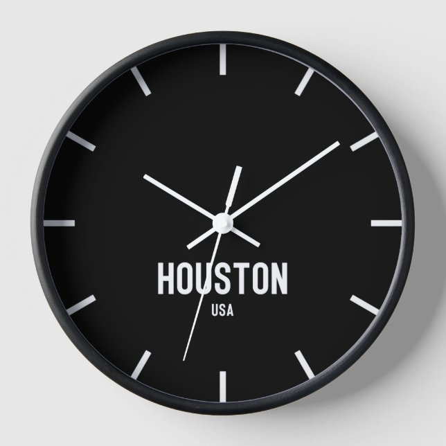 Houston Time Zone Newsroom Wall Clock (Front)