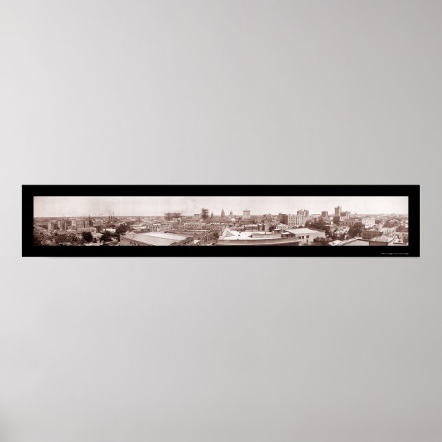 Houston TX Panoramic Photo 1911 Poster (Front)