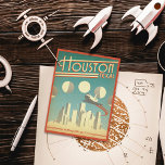 Houston, TX Postcard<br><div class="desc">Anderson Design Group is an award-winning illustration and design firm in Nashville,  Tennessee. Founder Joel Anderson directs a team of talented artists to create original poster art that looks like classic vintage advertising prints from the 1920s to the 1960s.</div>