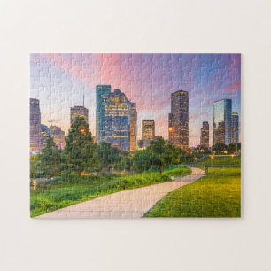 Houston TX Vacation Downtown Houston Nightlife Cit Jigsaw Puzzle