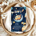 Houston We Have A Boy Outer Space Books for Baby Enclosure Card<br><div class="desc">Add a heartfelt touch to your baby shower with our Space Outer Baby Shower Navy "Books for Baby" Enclosure Card. This charming card invites guests to help build the little one’s library by bringing a beloved book instead of a card—creating memories that will last a lifetime. Features: Enchanting Design: Navy-blue...</div>