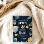 Houston We Have A Boy Outer Space Diapper Raffle Enclosure Card<br><div class="desc">Make your baby shower practical and fun with our Space Outer Baby Shower Navy Diaper Raffle Enclosure Card! Designed to complement your space-themed event, this card is a delightful way to encourage guests to bring diapers while entering for a chance to win a prize. Features: Stylish Design: A navy-blue background...</div>