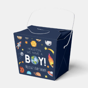 Houston We Have A Boy Space Galaxy Baby Shower Favor Box
