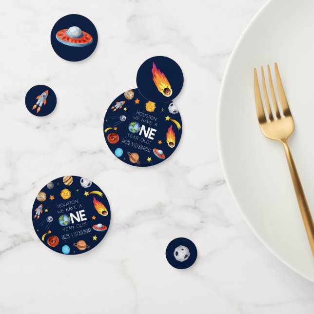Houston We Have A One Year Old 1st Birthday Party Confetti (Group)