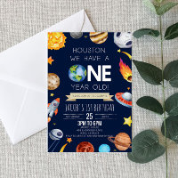 Houston We Have A One Year Old 1st Birthday Party