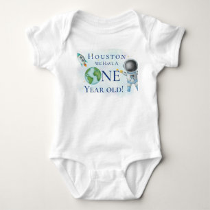 Houston We Have a One Year Old boy! Baby Bodysuit