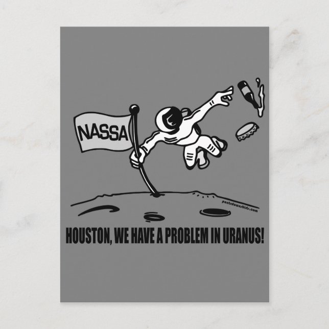 HOUSTON WE HAVE A PROBLEM POSTCARD (Front)