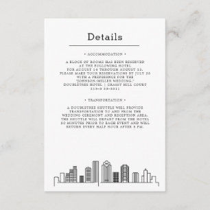 Houston Wedding   Guest Details Enclosure Card