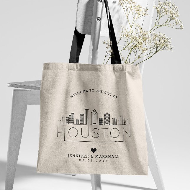 Houston Wedding | Stylized Skyline Tote Bag (Creator Uploaded)