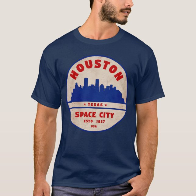 Houstoneas Skyline funny T-Shirt (Front)