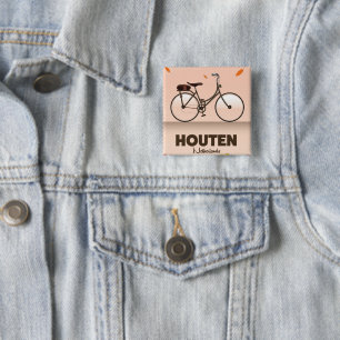 Houten Netherlands travel poster. 2 Inch Square Button