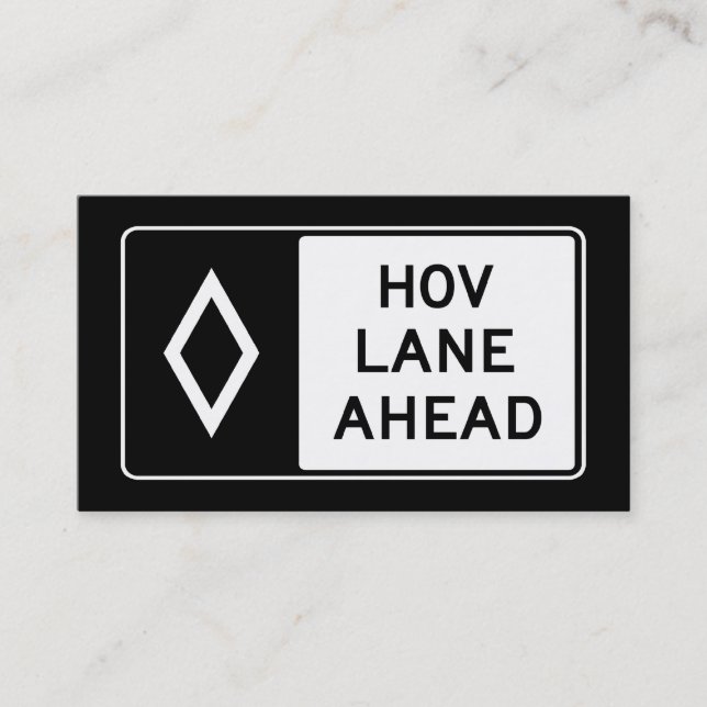 HOV LANE AVANT : carte de contact covoiturage (Devant)