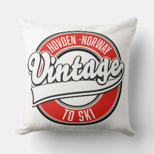 hovden norway logo throw pillow