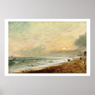 Hove Beach, c.1824 (oil on paper on panel) Poster