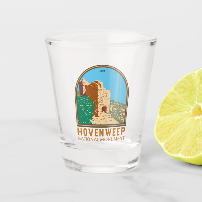 Hovenweep National Monument Vintage Shot Glass (Front)