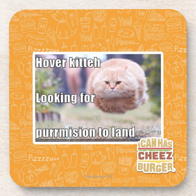 Hover kitteh coaster (Front)