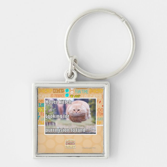 Hover kitteh keychain (Front)