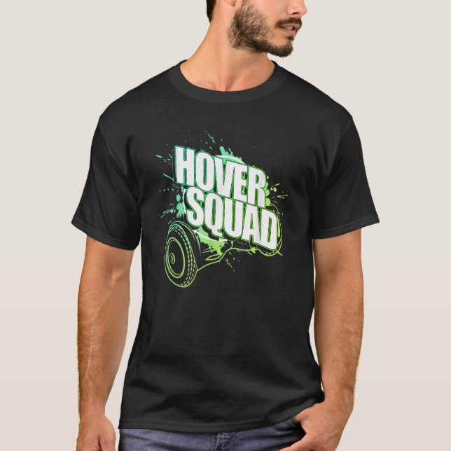 Hover Squad  Cool Green Gyro Hoverboard T-Shirt (Front)